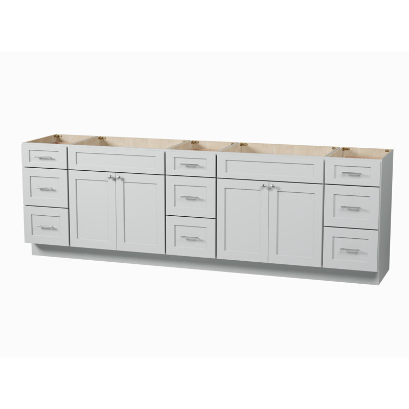 Base de meuble-lavabo double 105 po Disar, Gris