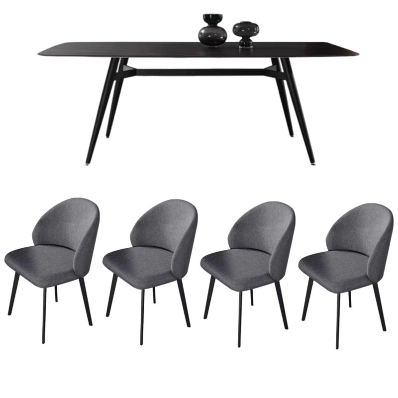 Petite table et chaise de salle à manger de style petit appartement, H 29,5 po x L 55,1 po x l 31,4 po