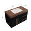 Meuble-lavabo flottant 36 po avec plateau en faux marbre et lavabo en céramique Aether-129751808