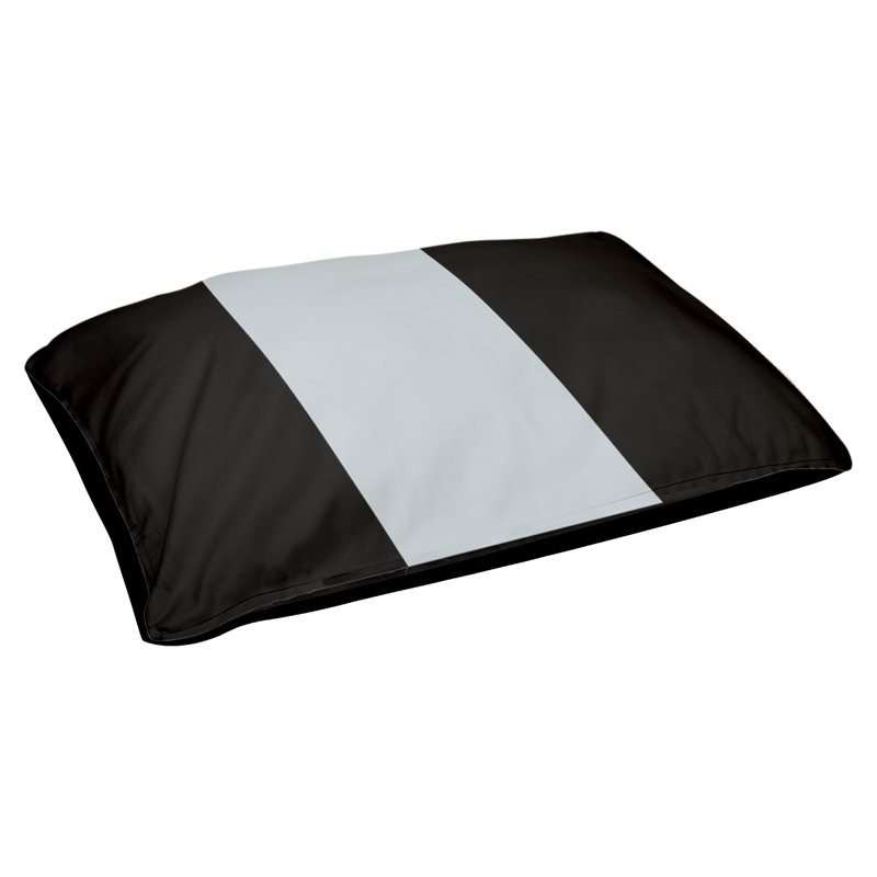 Coussin Detroit, Très grand (l 50 po x P 40 po x H 17 po), Black/Silver/Black