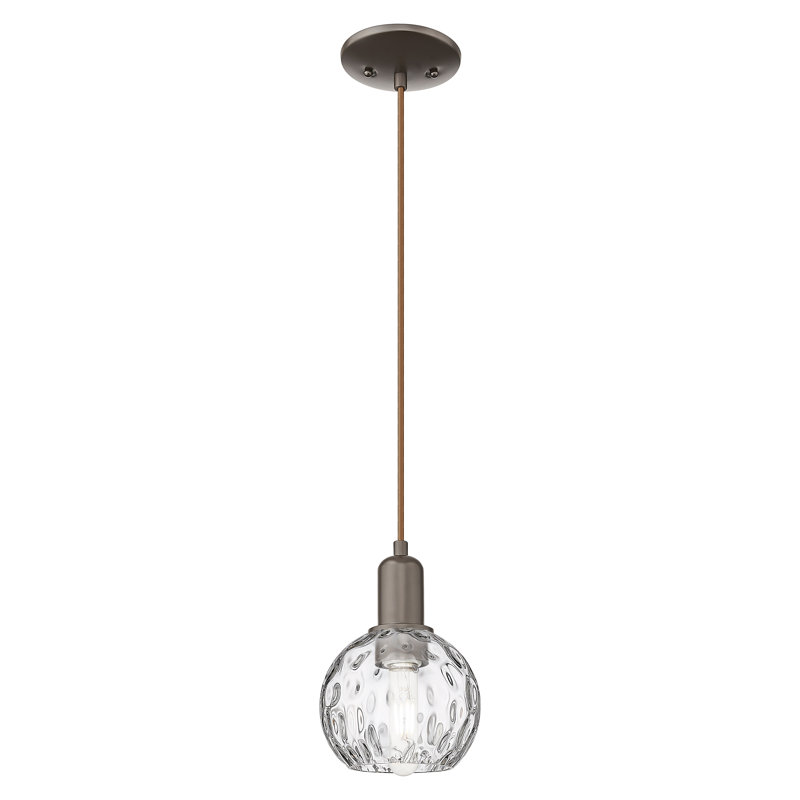 Mini-luminaire suspendu 1 lumière Arcadia - Sevier, H 5 po x l 6 po x P 6 po, Bronze frotté à l'huile