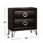 Table de chevet 2 en noir foncé