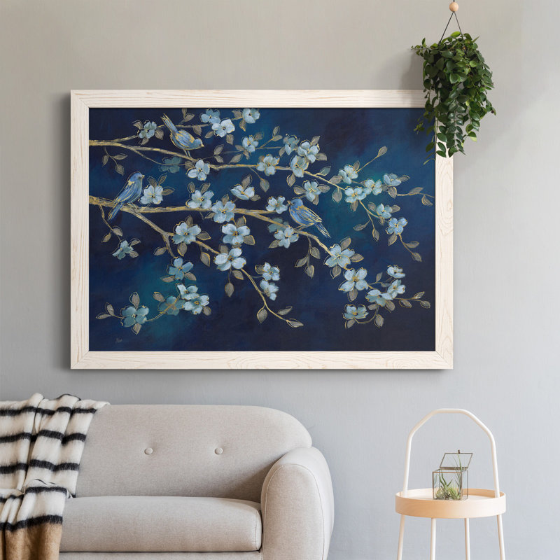 Bluebird conférence - peinture sur toile encadrée, Blanc, H 37,5 po x l 27,5 po x P 1,5 po