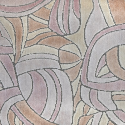 Brubeck Abstract Cut Velvet Upholstery Fabric