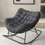 Chaise berçante en acier avec coussin Weixel-106714885-106714883