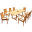 Ensemble de salle à manger rectangulaire en teck pour 6 personnes Werner-207128397-138430076