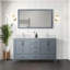 Meuble-lavabo double P 22 po, comptoir en marbre de Carrare et miroir 58 po-1912746853-1912746858