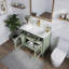 Meuble-lavabo de salle de bain 35,6 po Mid-Century
