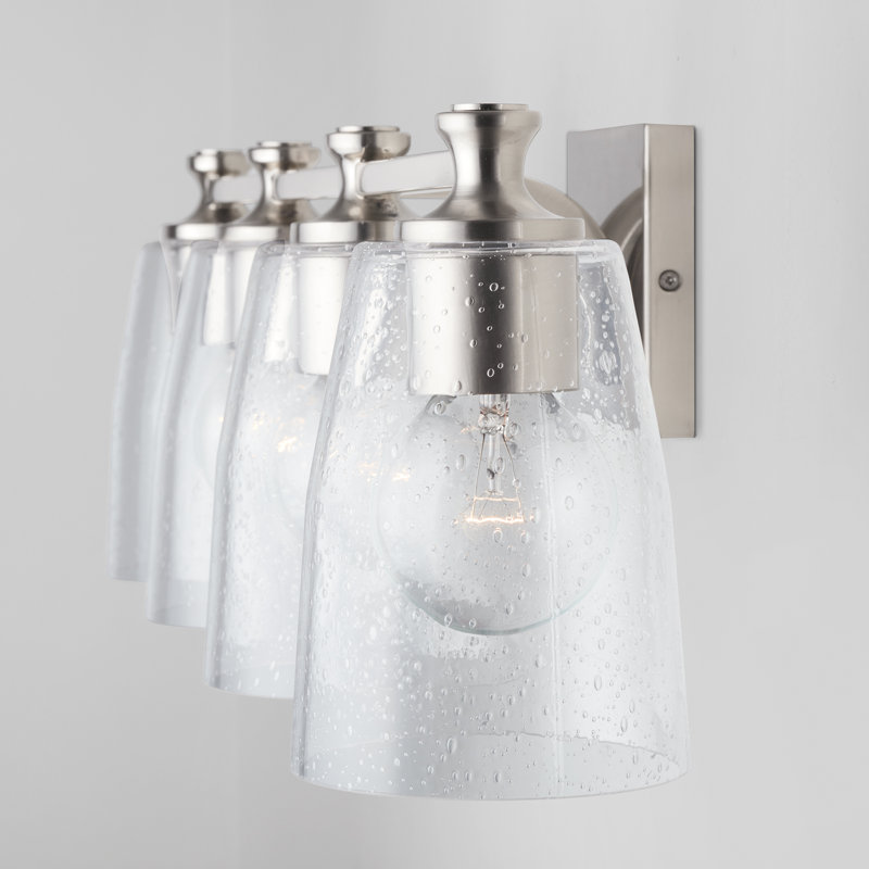 Éclairage pour meuble-lavabo à intensité variable Myles, Nickel brossé, Norme A19, 4