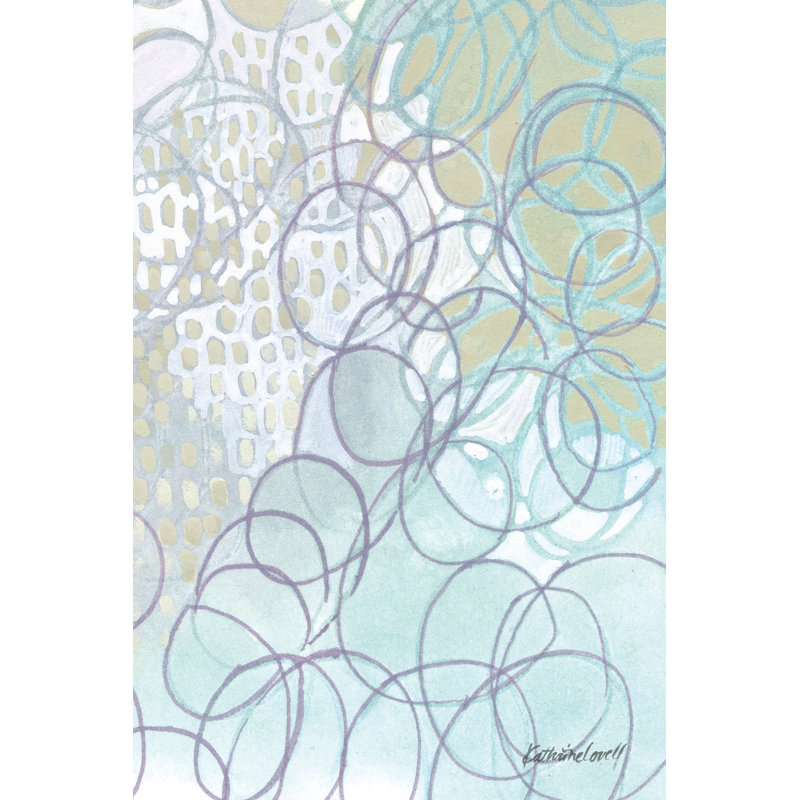 «Ecstatic III» par Kathrine Lovell, peinture sur toile tendue, H 18 po x l 12 po, Toile tendue