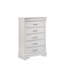 Commode moderne 5 tiroirs en bois blanc