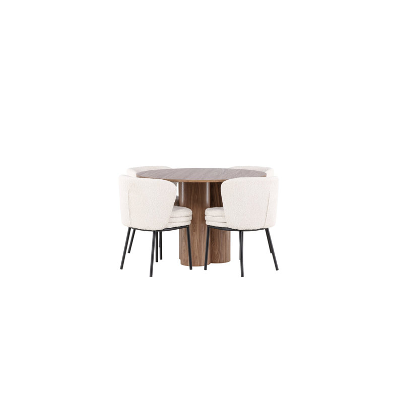 Sussex 4 - Person Dining Set, Brown