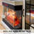 Alvilda 59" 3-Sided Glass Fireplace TV Stand, White-23179253-16397827