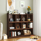 Walnut 10-shelf Bookcase - Maximize Your Storage Space With Organization In Beautiful Tone Store Books, Photos, And Collectibles Elegantly