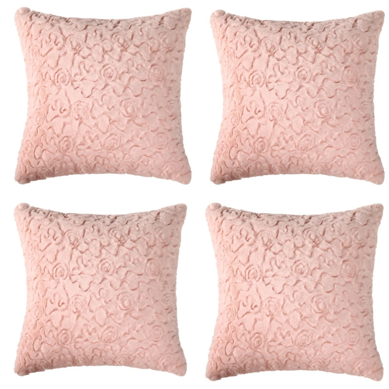 Housse de coussin , H 20 po x l 20 po, Rose