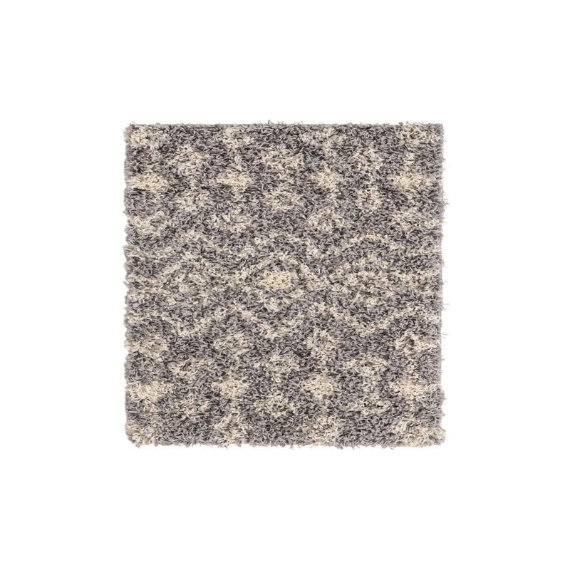 Tapis à poil long gris treillis Griego, Rectangle 2 pi x 3 pi 1 po