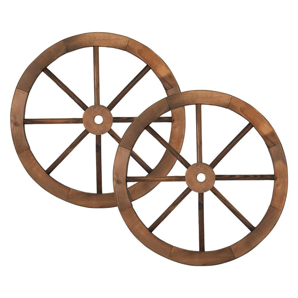 Latasha Handmade Industrial Plants & Flowers Wall Decor on Solid Wood (Set of 2) Williston Forge