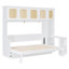 Lit escamotable double avec bureau et armoires en rotin, lit mural peu encombrant pour le bureau personnel, blanc chaud-131204986