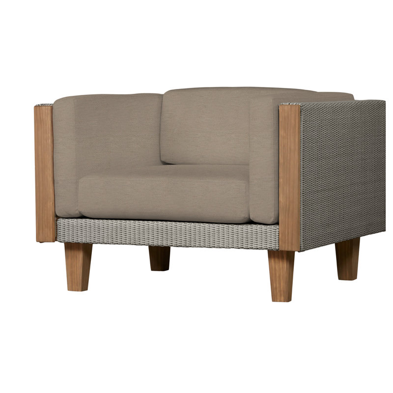 Catalina Outdoor Teak Lounge Chair, Demo Mist, Pewter