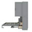 Lit escamotable double pleine grandeur avec placard, tiroirs et tablettes-504495769