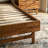 King Premium Solid Wood Platform Bed Frame Caramel Finish with Sculpted Spearhead Headboard – Mid-Century Modern Style, 800lbs Capacity, All Mattress Support, No Box Spring Needed-112609344-112609346