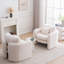 Fauteuil de salle à manger ergonomique en chenille de confort moderne pour un style décontracté beige