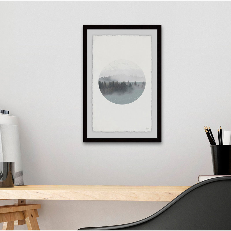 Allons Aux Bois by Eyre Tarney - Single Picture Frame Print, 30cm H x 20cm W x 4cm D, Black Framed with Deckled Edges