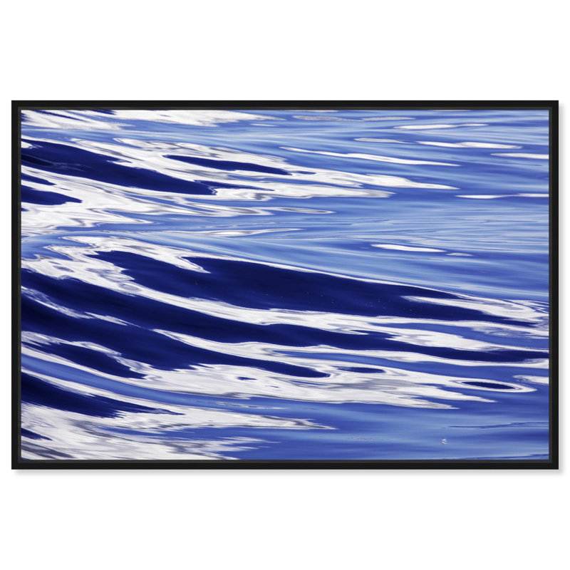 «Ocean Surface Abstract Nature Art Prints» par Notoriart, Cadre noir, H 11 po x l 16 po