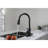 Matte Black Kitchen Faucet With Pull-Out Spray, Stainless Steel, 360 Rotating Nozzle For Practical Water Delivery, Corrosion & Rust, Single Handle To Control Supply Steel Pull Out Facilitate Use,