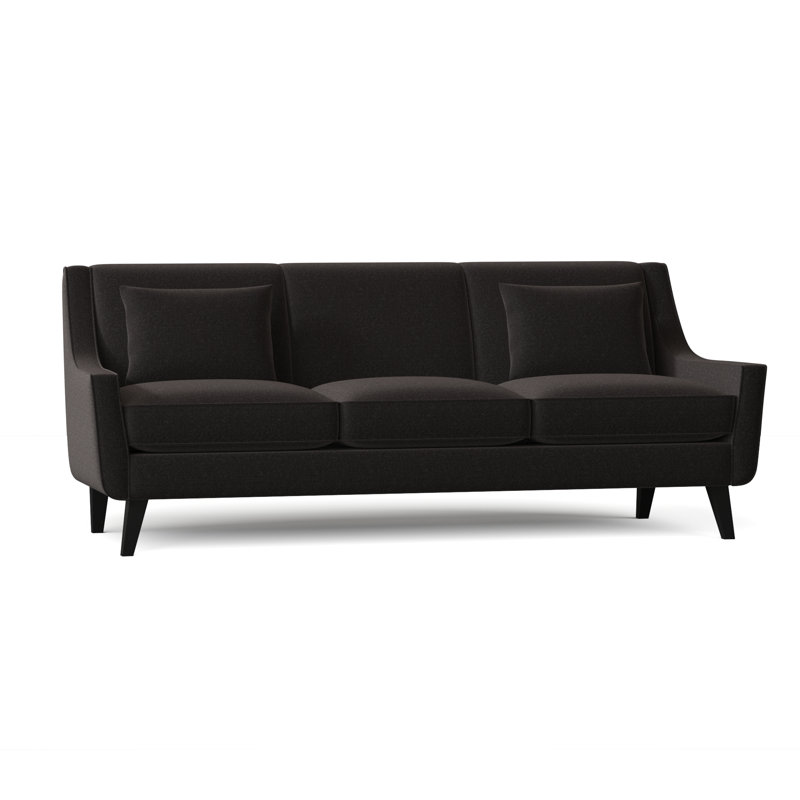 Canapé à accoudoirs évasés 85 po avec coussins réversibles Gros 85 po, Vibe chenille nocturne