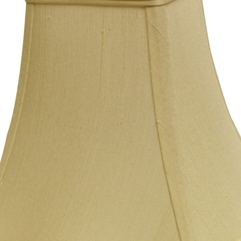 Abat-jour carré 16 "Premium Monay Shantung, Blanc antique