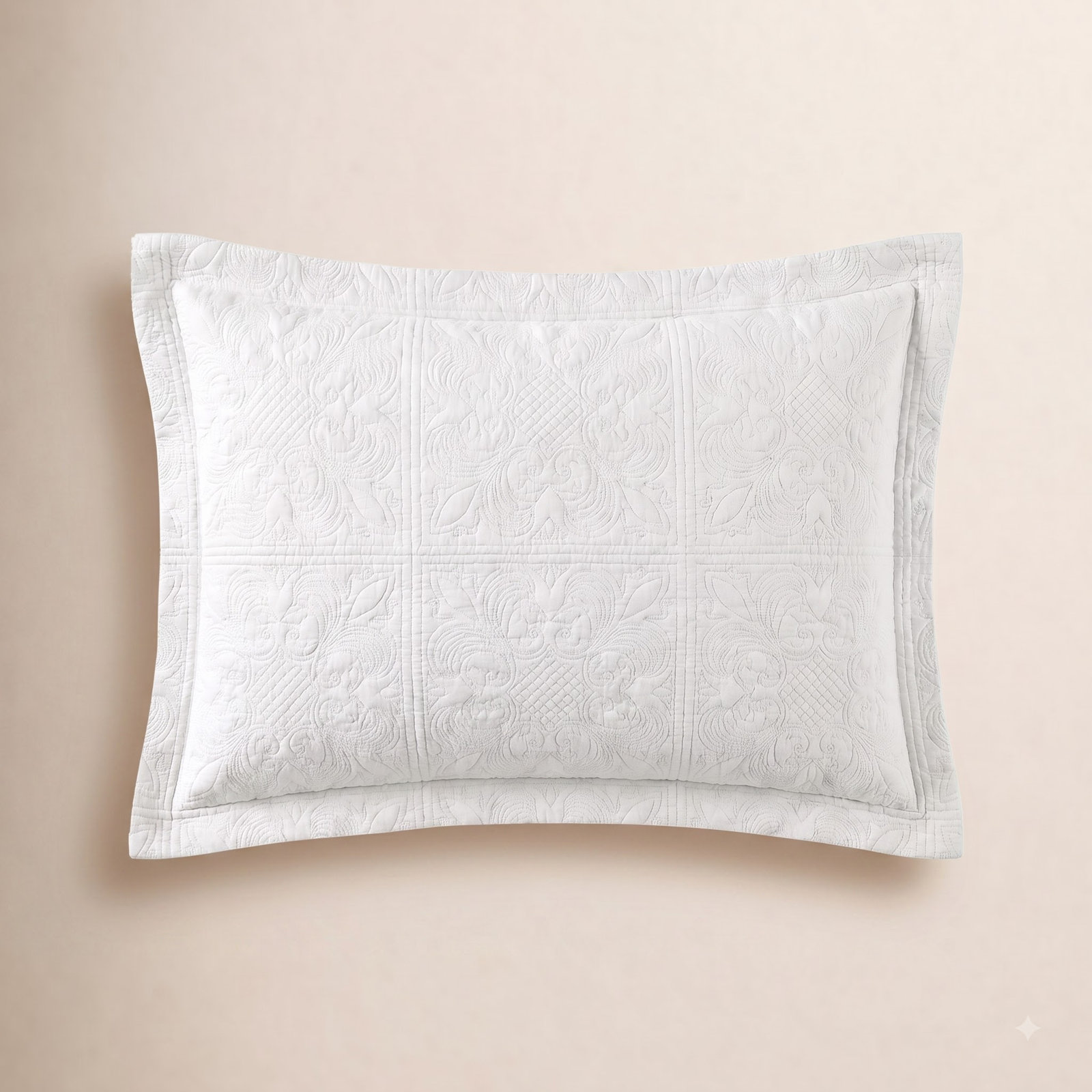 Natural Home Cotton Shams, Euro, Parchment