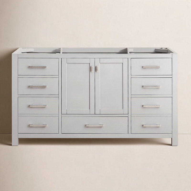 Modero 60'' W Single Bathroom Vanity Base, Chilled Gray