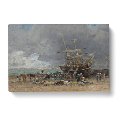 Return Of The Terre-Neuvier by Eugene Boudin - Wrapped Canvas Painting