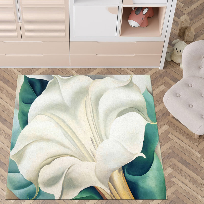 Premium Quality Soft Pile Rug with Intricate Floral Design for a Luxurious Touch to Your Contemporary Living Space