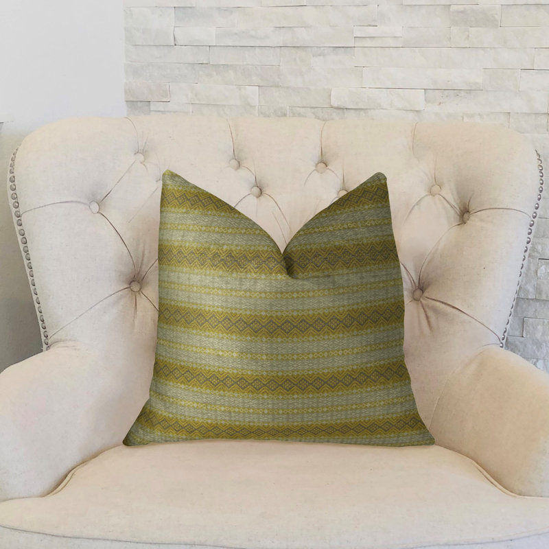 Coussin décoratif à rayures, 20 po x 36 po