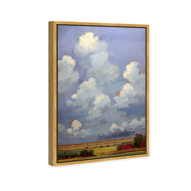 Dreamy Sky Print by Oliver Gal, 37"H x 55"W, Gold Floater Frame