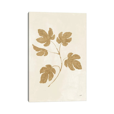 Botanical Study III Gold by Julia Purinton - Wrapped Canvas Gallery-Wrapped Canvas Giclée