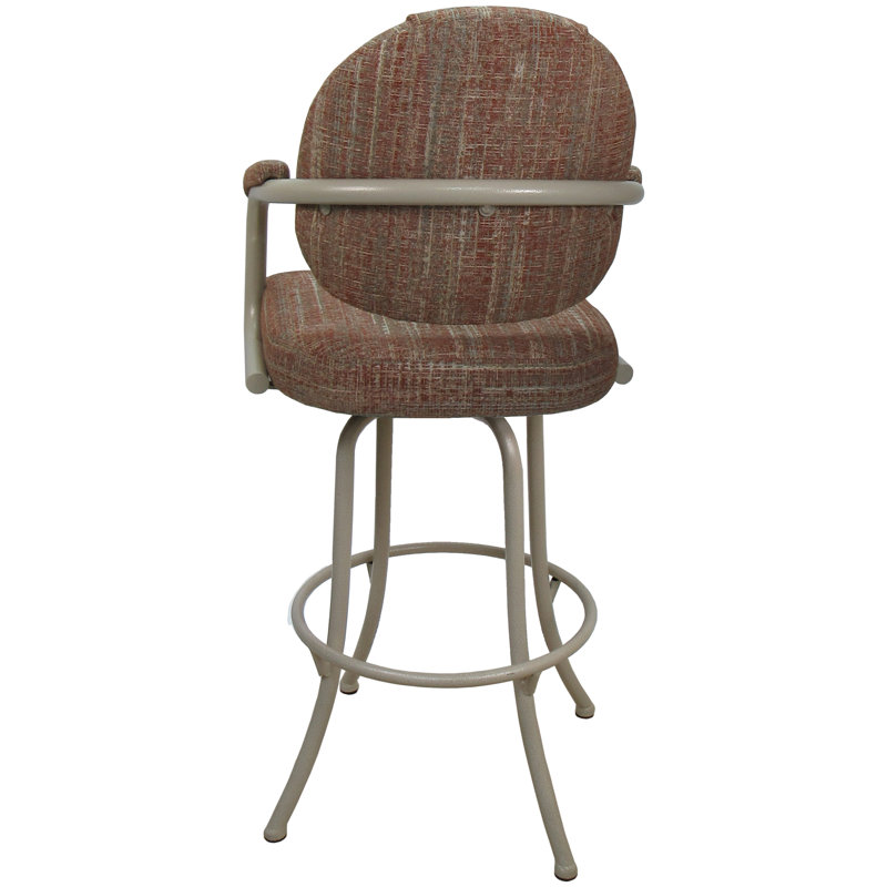 Tabouret de comptoir pivotant 26,00 po Gurtejveer, Beige, Rouge