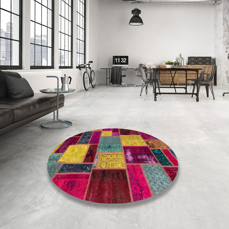 Abstract Indoor Rug, Round 6'