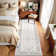 Vintage Floral Machine Washable Rug Non Slip Low Pile Thin Non Shedding Floor Carpet, Indoor Foldable Printed Accent Carpet for Living Room Bedroom Office