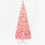 Arbre de Noël artificiel enneigé 6 pi, rose et blanc