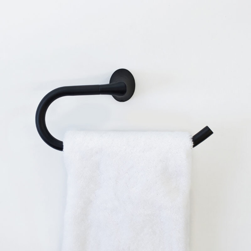 Crochet essuie-mains Acadia noir mat, Noir mat