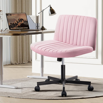 Chaise de travail pivotante en tissu Caelie