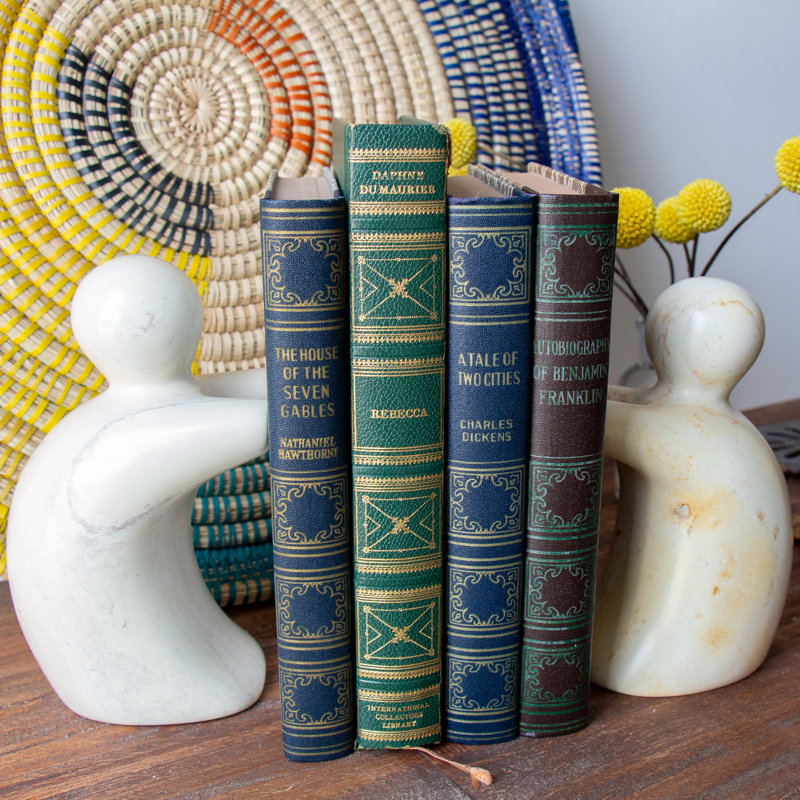 Natural Soapstone Vase Bookend Natural Soapstone Vase Bookend