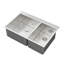 Évier de cuisine à double cuve en acier inoxydable de calibre 16 T304 de 33 po x 22 po x 10 po à double cuve 60/40, conception à tablier avant, écoulement d'eau en forme de X pour un drain en douceur, coin arrondi R10 plus d'espace, revêtement et rembourrage,