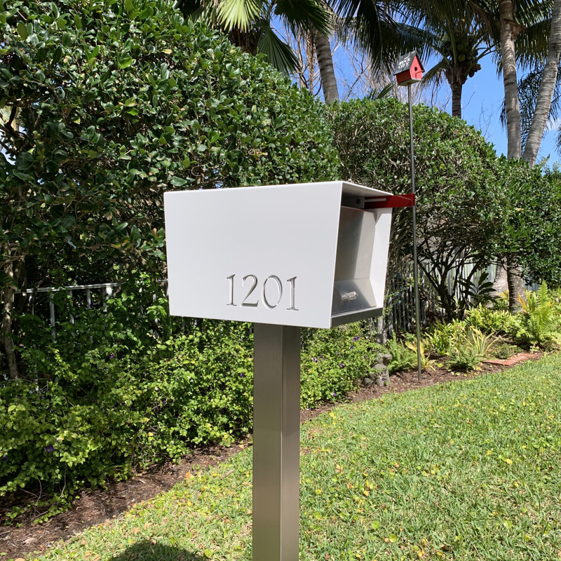 UpTown Mailbox, Stainless Steel/White, Yes
