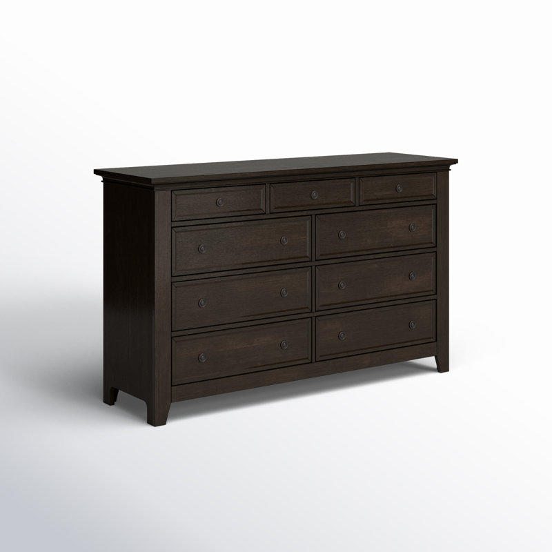Commode à 9 tiroirs l 66 po Woodside, Noir