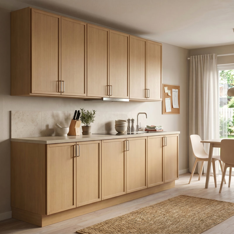 Armoire de base moderne en chêne blanc de 30 po, conception à cadre étroit, quincaillerie à fermeture en douceur de qualité supérieure, pour des aménagements de cuisine personnalisés