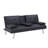 Leather Office Double Folding Sofa Bed with Matching Coffee Table, Multifunctional Design-1297250660